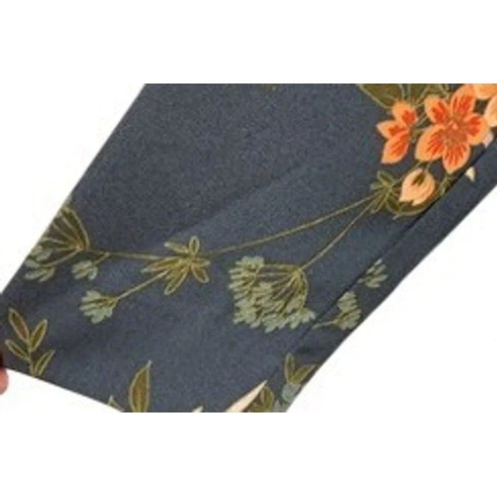 Banana Republic Womens Teal Blue Floral 3/4 Sleeve Shift Dress Size 2